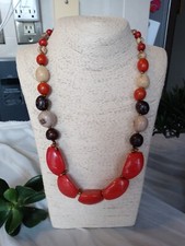 Handcrafted Tagua nut Organic Necklace, boutique quality , multicolor, Ecuador