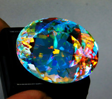 Certified 68.60 Cts Natural Oval Cut Brazilian Mystic Topaz Loose Gemstone