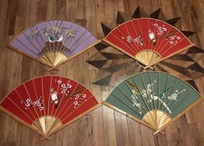 VTG Japanese Hand painted Wall Fans