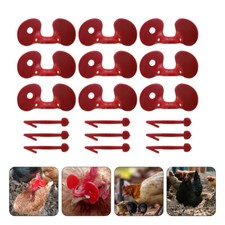 100 Chicken Breeding Glasses Red Lens Poultry Blinders Pet Peepers Supplies