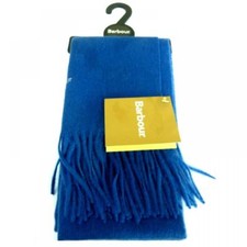Image of Barbour Designer Luxury Lambs Wool Check Tartan Stripe Plain Ladies Mens Scarf