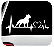Pit Bull Pitbull Heartbeat Decal Lifeline Sticker for Car Window BG2109