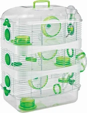 3-Levels Clear Syrian Hamsters Rodent Gerbils Mice Mouse Critter Habitat Cage 