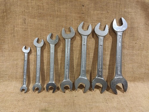 Gordon 7/16" to 1-1/8" open ended spanner set mechanics classic workshop tools - Picture 1 of 24