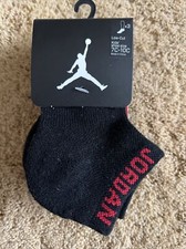 Nike Air Jordan Kids Low Cut Socks Black Red 7C-10C 3 Pair