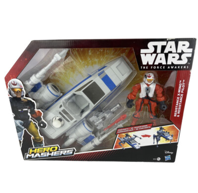 Star Wars Das Erwachen der Macht Hero Mashers Spielzeug Widerstand X-Wing & Pilot NEU