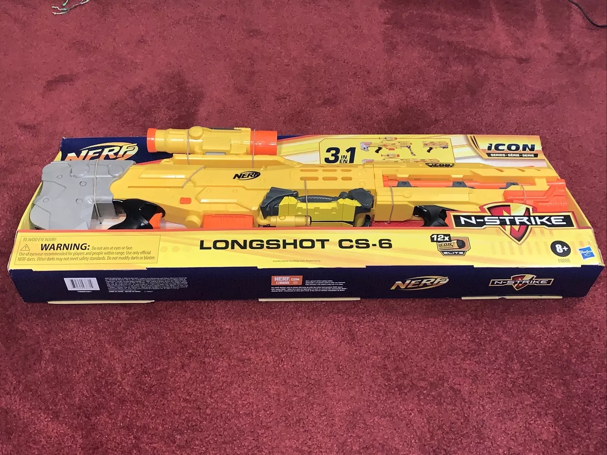 NEW NERF N-Strike Icon Series 3in1 Sniper Longshot CS-6 Toy Blaster  630509937714