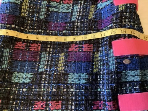 Chanel Iconic 17P Multicolor Tweed Blue Pink Dress 38 40 42 44 - 第 8/17 張圖片