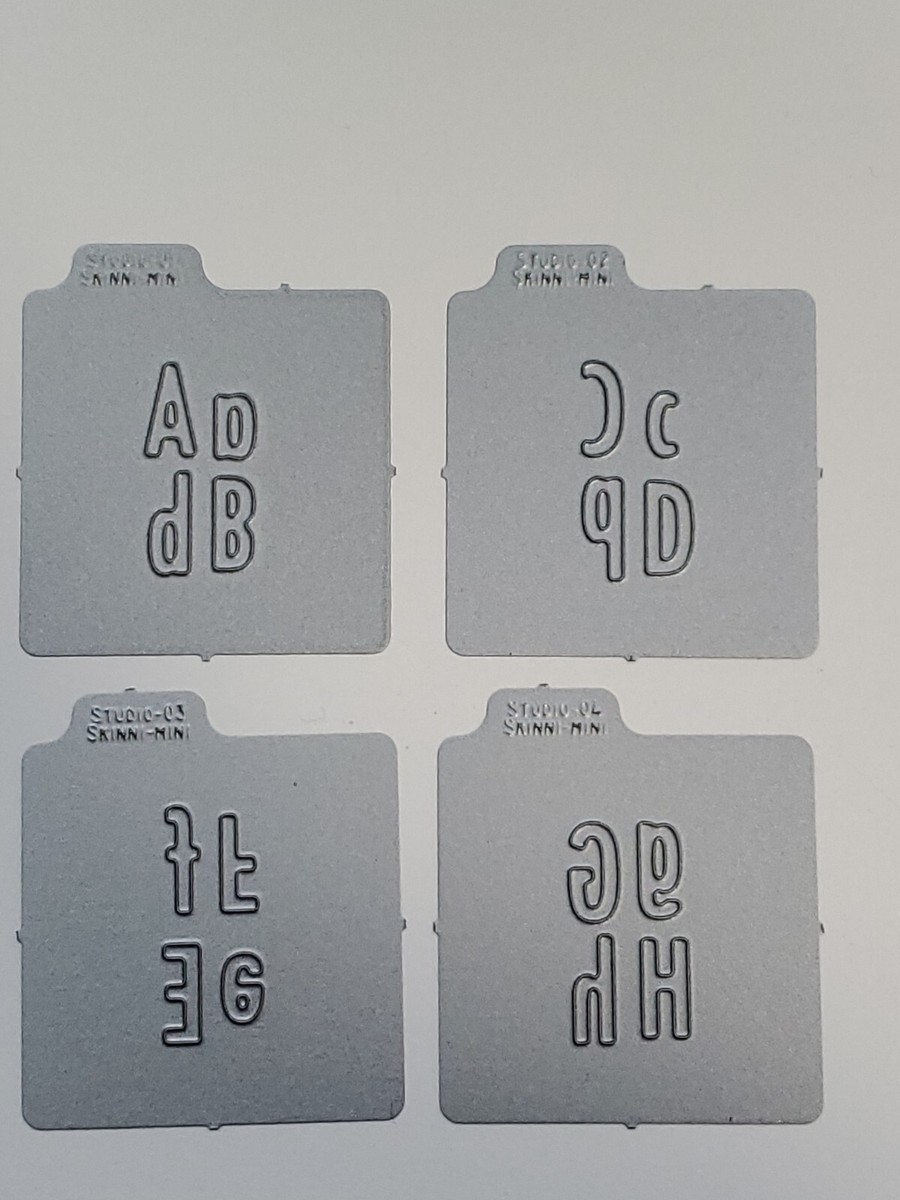 Quickutz STUDIO Skinni Mini Alphabet 2x2 Dies 1/2 inch Letters