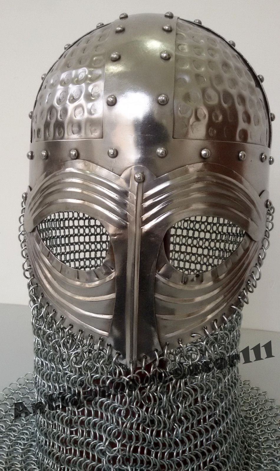 Halloween Gjermundbu casco vikingo marítimo con cota de cadena traje medieval