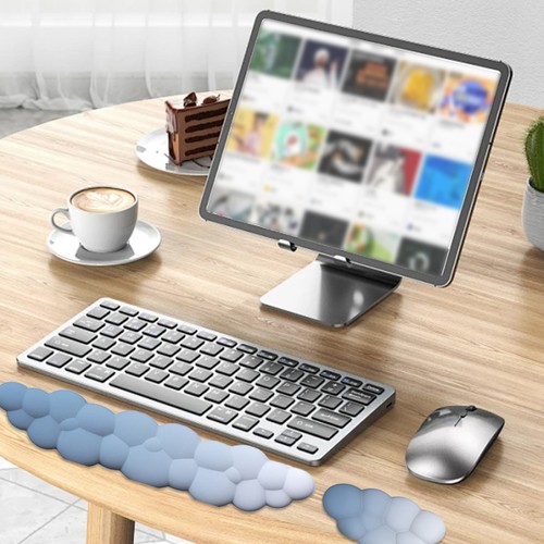 2pcs Cloud Wrist Support Cushion Anti-Slip Memory Foam Office Keyboard Mouse Pad - Picture 8 of 20