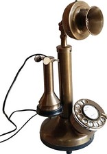 Antique ROTARY DIAL CANDLESTICK Telephone Vintage Working Landline Retro Phone