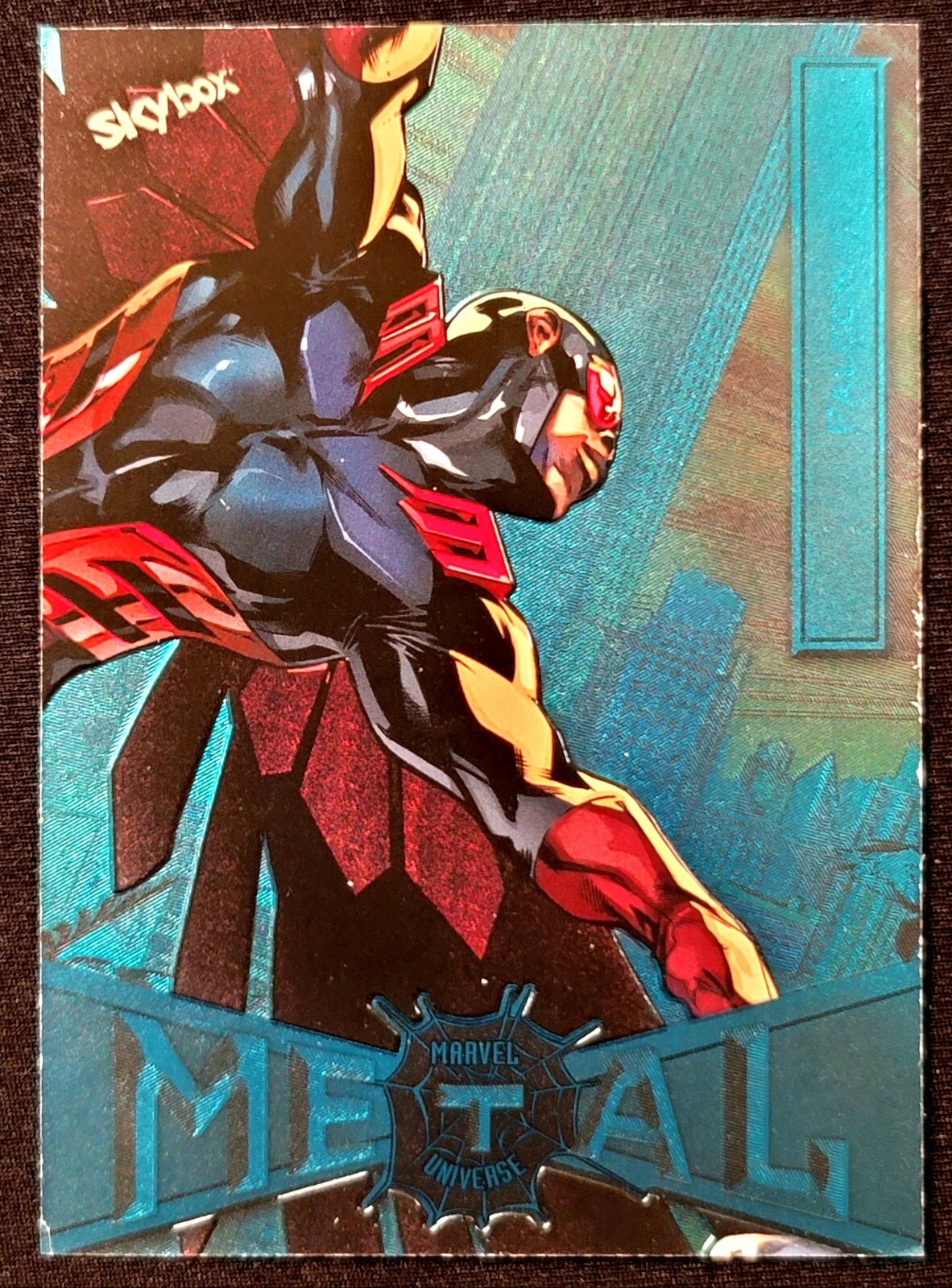2022 Spider-Man Marvel Metal Universe Falcon #26 Turquoise Light FX  /50