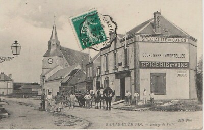 BAILLEAU LE PIN LEBENSMITTELGESCHÄFT WEINHÄNDLER EAU DE VIE, LIKÖRE CAFE AMBULANT