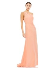 Mac Duggal Stunning One-shoulder mermaid gown with a low, open strappy back