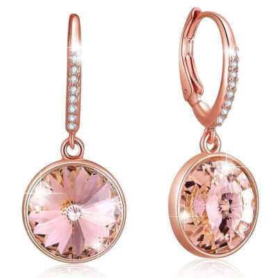 Precious Drop Earrings Vintage Rose Embellished With SWAROVSKI Crystals