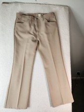 Levi's Men  s Dacron Beige Trouser Pants 40x32 Gold Black Label Vintage USA Made