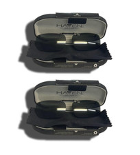 2 Haven Fits Over Clip On Sunwear REC 15 54 Black Rimless Lenses NEW 