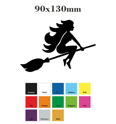 1 Aufkleber Autoaufkleber Sticker - Hexe - Witch - Besen - Harz - Brocken