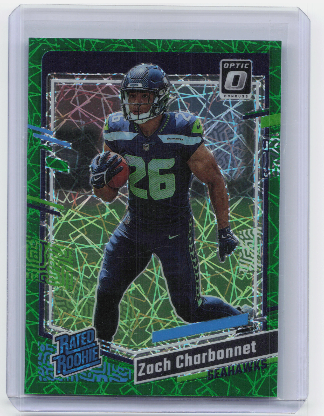 2023 Donruss Optic #294 Zach Charbonnet Green Velocity