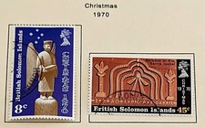 Christmas Solomon Islands Stamps 1970 Solomon Islands Used Stamps Christmas Noel