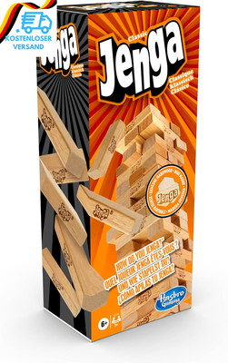 Hasbro Gaming Jenga Classic, Beliebtes Geschicklichkeitsspiel Für Kinder Ab 6 Ja