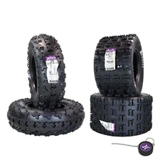 Hoosier Front Tire (2) 21.0X7.0-10 & (2) Rear Tire 20.0X11.0-9 w/ Keychain