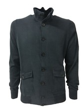 ALPHA STUDIO bomber uomo blu felpa garzata+maglia mod AU-5021ES 100% cotone slim