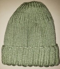 boys girls ONE SIZE FITS MOST solid soft green KNIT WINTER HAT BEANIE design