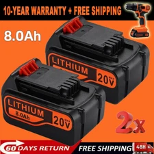 2Pack 20V Lithium-ion Battery for BLACK+DECKER 20Volt LBXR20 LBX20 LB20 LB2X4020