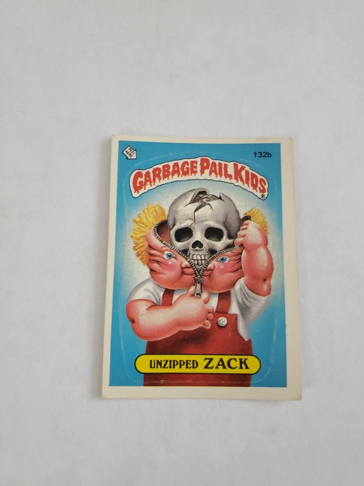 Garbage Pail Kids Sticker Card - 1986 Topps #132b Unzipped Zack | Vintage Trading Card Collection