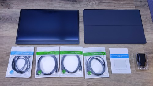 Uperfect Tragbarer Touch Monitor 15,6" 1920x1080 HDMI USB-C 120Hz Lautsprecher - Photo 3/7