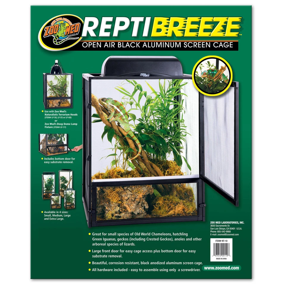 ZooMed ReptiBreeze Aluminium Terrarium Drahtgazeterrarium 41 x 41 x 76 cm NT-11