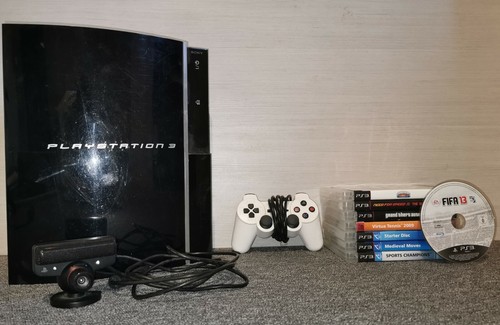 PlayStation 3 80GB Black Console with the eyes toy and games  - Picture 1 of 1