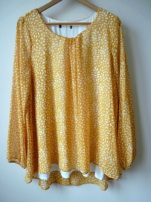 mustard chiffon top