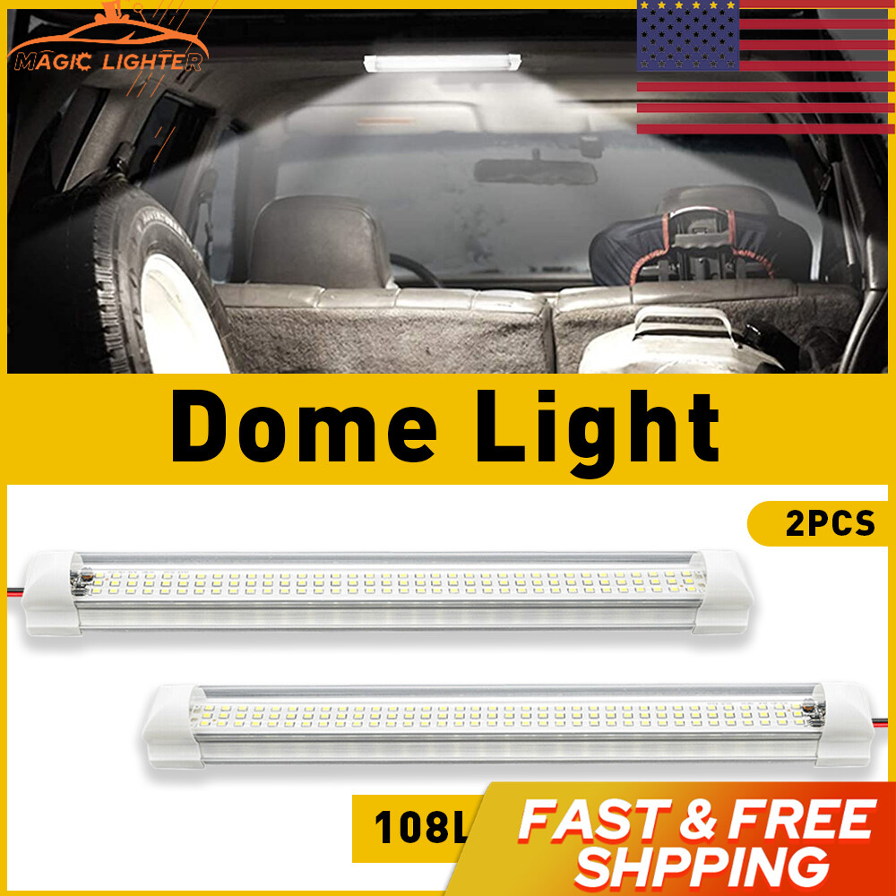 108 LED 12V 24V Cargo Camper RV Interior Light Trailer Lamp Boat Ceiling Car Van