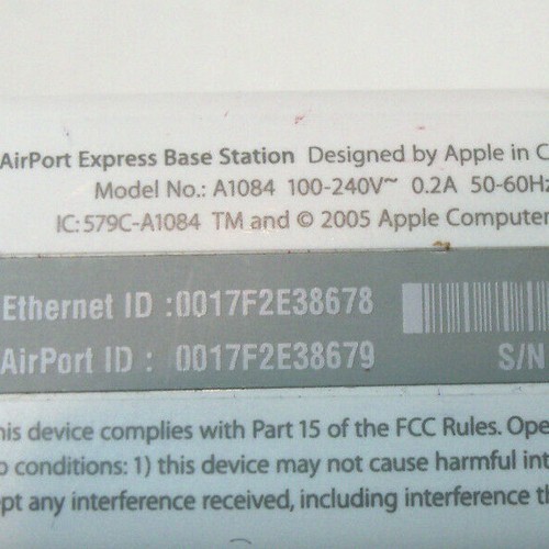 Stacja bazowa Apple AirPort Express Model A1084 100–240 V - Zdjęcie 3 z 3