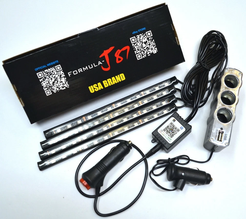 LED RGB Multi-Colors Light Strip Interior Under Car Seat Dash Upgrade Lamp HoAc - Image 2 of 4