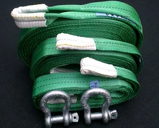 Towing Tow Strap Rope RECOVERY 4x4 KIT 14TON 7M/4M/2M + 2 X 3.25 TON SHACKLES