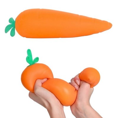 Sunny Days Squeezy Carrot Jumbo Orange Squishy Toy Stress Relief NWT- 1