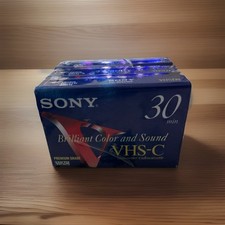 Sony Premium VHS-C 30 Minute Camcorder Video Cassette Recorder Tapes - Set of 3