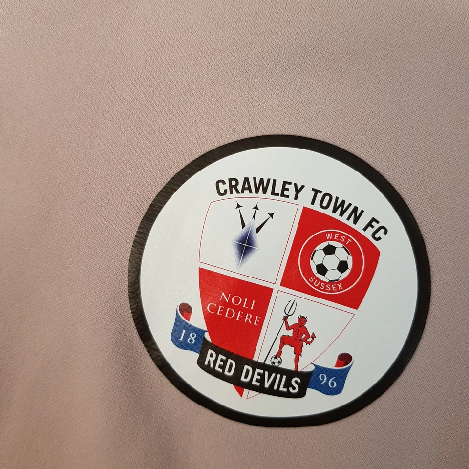 Adidas Crawley Town Mens 1/4 Zip Top 2XL XXL Beige Football Training Slim Drill - Image 4 of 4