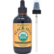 Organic Black Seed Oil 4oz - Cold Pressed Unrefined High Thymoquinone 1.7 US...