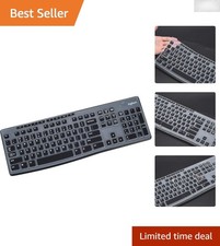 Stylish Black Silicone Keyboard Protector for Logitech MK Models - Thin Design