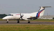 Embraer EMB-120FC Brasilia Swiftair Desk Wood Airplane New Model Small 1/72