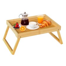 Bed Tray Table with Folding Leg Breakfast in for Eating TV Laptop