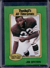 1987 Hygrade Football's All-Time Greats Jim Brown Browns