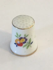 Flower Flowers Thimble Vintage Souvenir Collectible