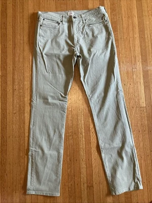 J. Crew Men’s Cotton Olive Green Pants Size W33 L34 Straight Leg Jeans - Image 1 of 4