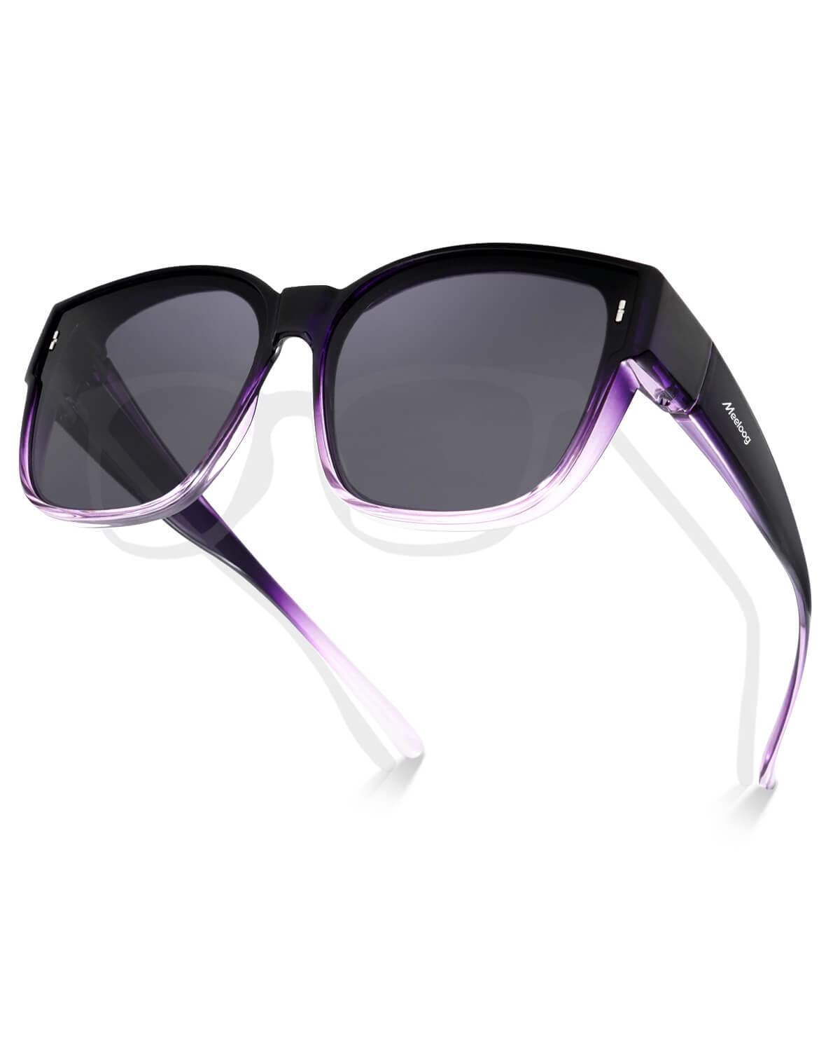 Surlunettes de Soleil Polarisées pour Homme et Femme Noir Mat Anti-Reflet UV400